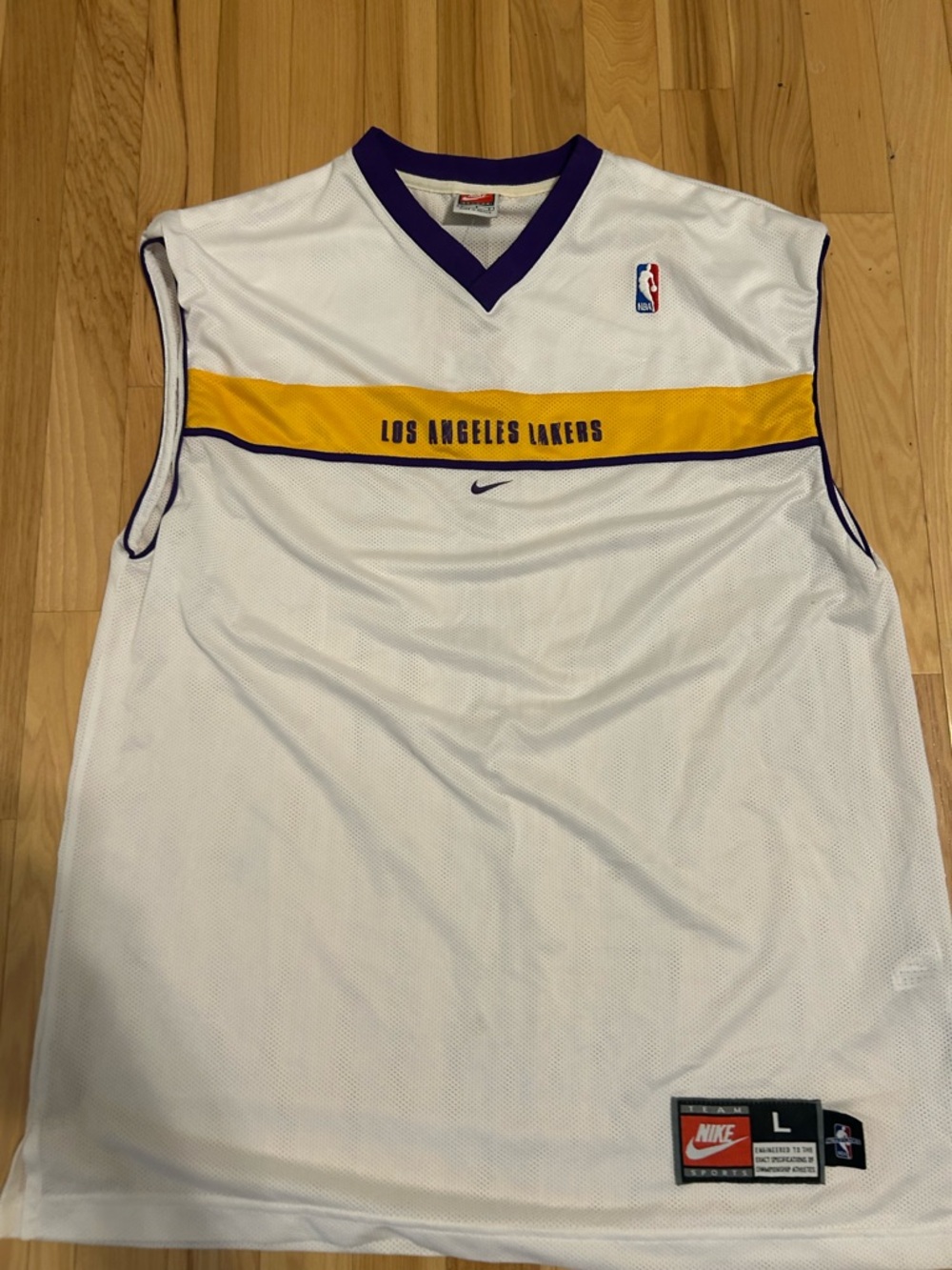 Nike Dri Fit 2000’s Los Angeles Lakers Basketball NBA Authentic Shooting Shirt